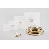 LIVIA Coffret bougie parfumée martelée dorée