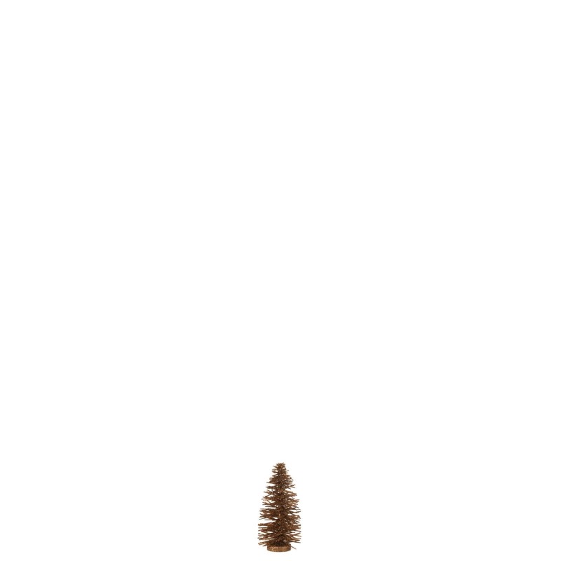 Sapins déco noël paillettes bronze