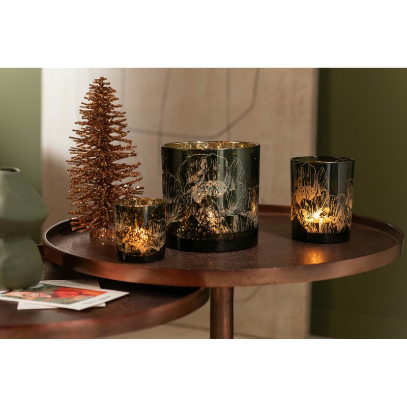 Sapins déco noël paillettes bronze