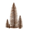 Sapins déco noël paillettes bronze