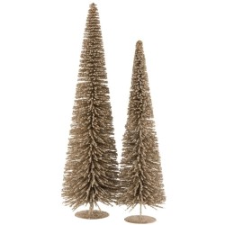 Sapin de Noel à pailettes champagne