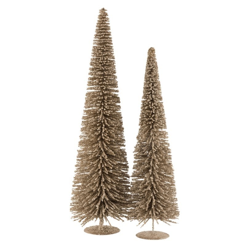 Sapin de Noel à pailettes champagne