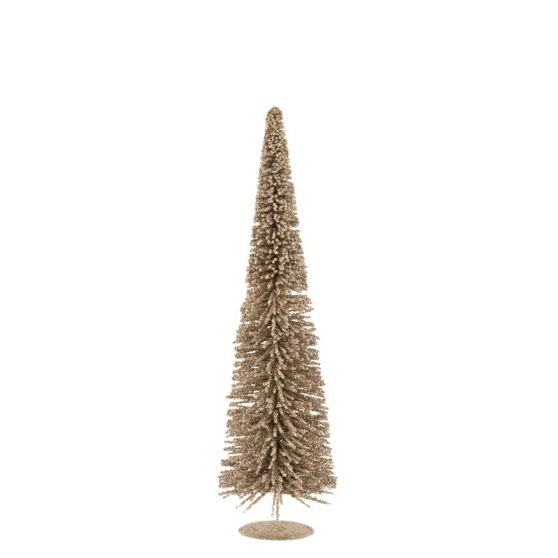 Sapin de Noel à pailettes champagne