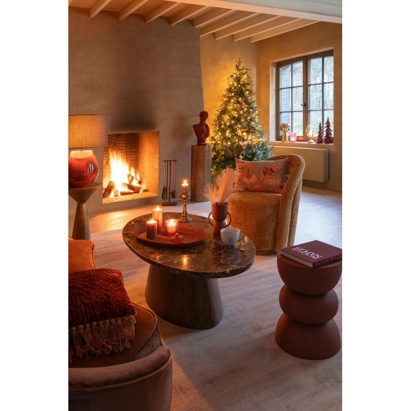 Zelie Plateaux metal rouille/terracotta