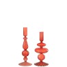 Zelie Chandeliers verre rouge/terracotta