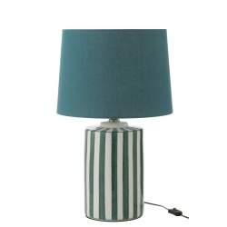Zoe Lampe de table en porcelaine Vert/Blanc