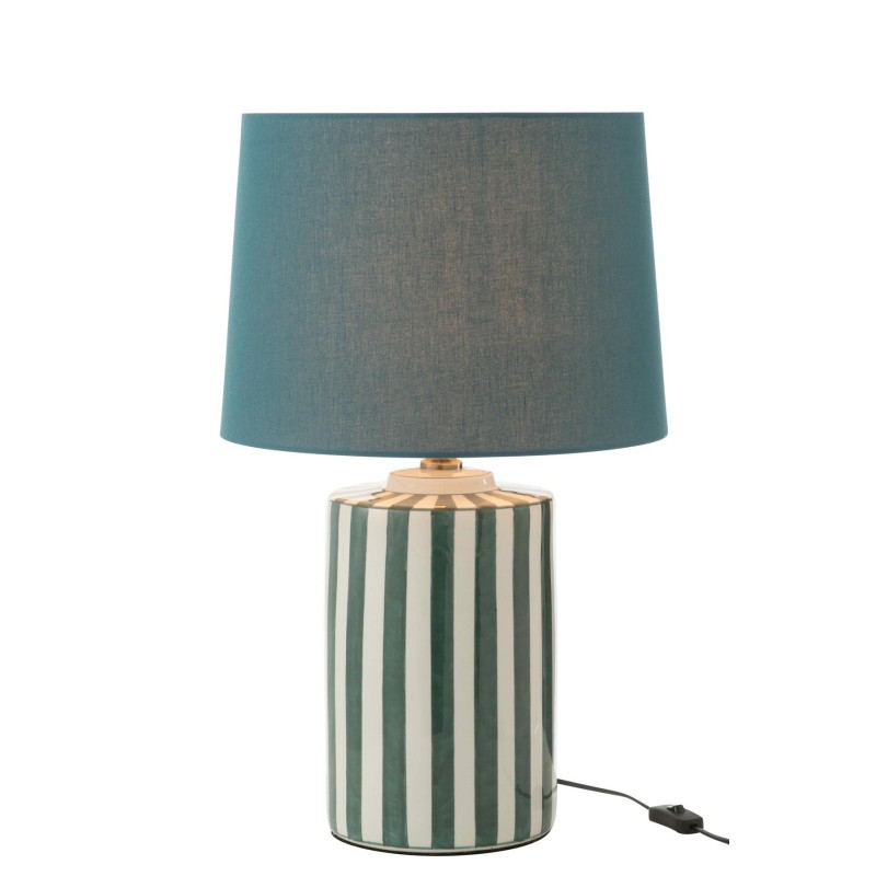 Zoe Lampe de table en porcelaine Vert/Blanc