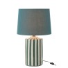 Zoe Lampe de table en porcelaine Vert/Blanc