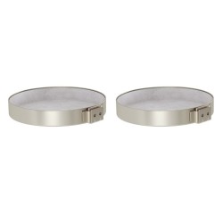PERCH Ensemble de 2 étagères Nickel