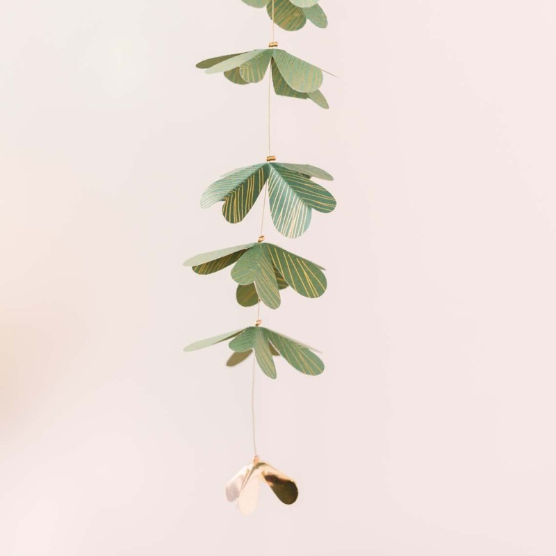 Décoration papier eucalyptus suspension