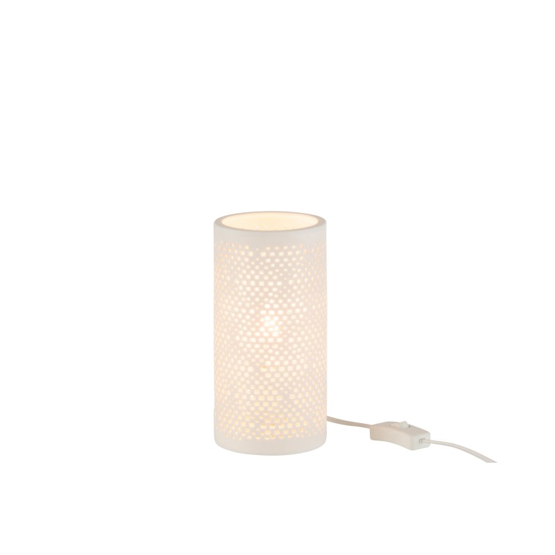 Lampe de table biscuit perforée
