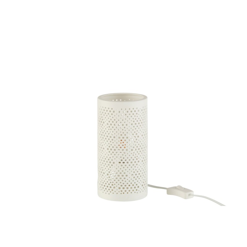 Lampe de table biscuit perforée