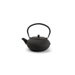 MY TEA Théière à lignes Noir Noir Large