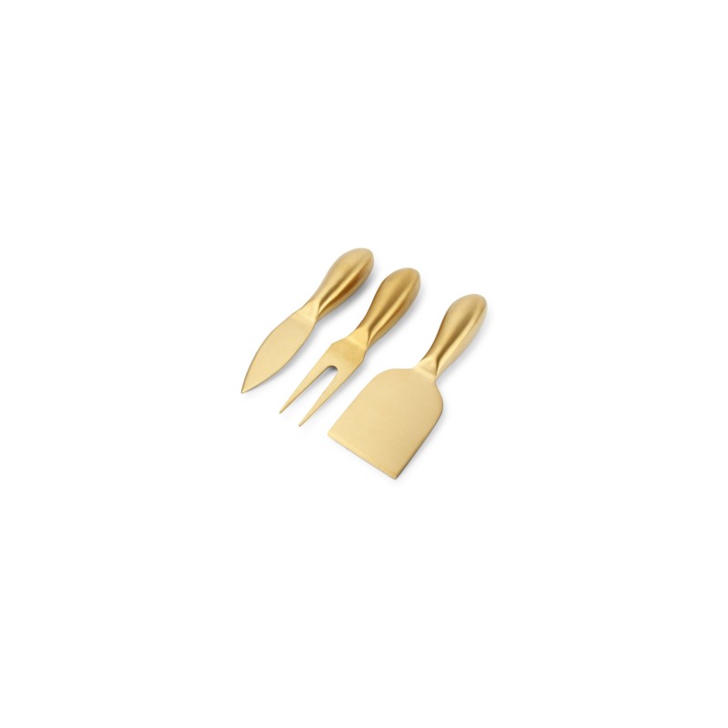 FROMAGE Set de 3 couteaux Doré