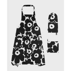 UNIKKO Ensemble de cuisine Tablier et maniques