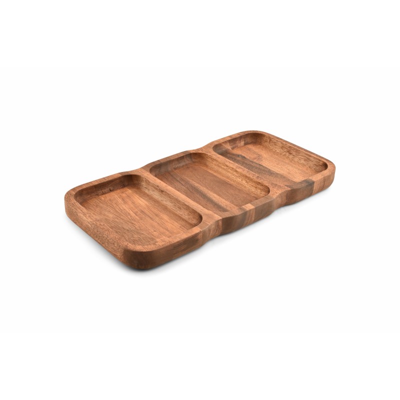 CHOP Plateau apero 3 parties bois d'acacia