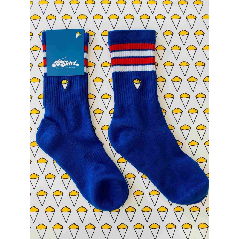 CHANTAL Chaussettes bleues lignées