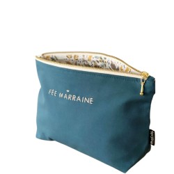 Trousse de toilette - bleu canard - Fée Marraine