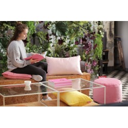 Coussin SQUARE pillow Velvet DEEP BLUSH