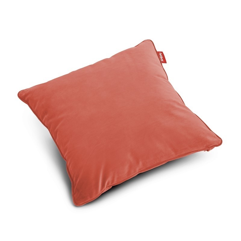 Coussin SQUARE pillow Velvet RHUBARBE