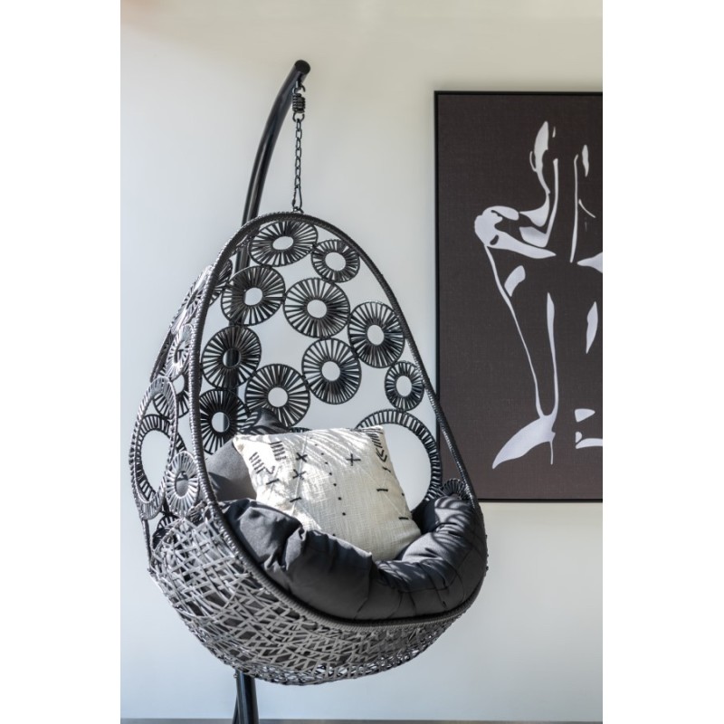 TRESOR Coussin graphique coton beige