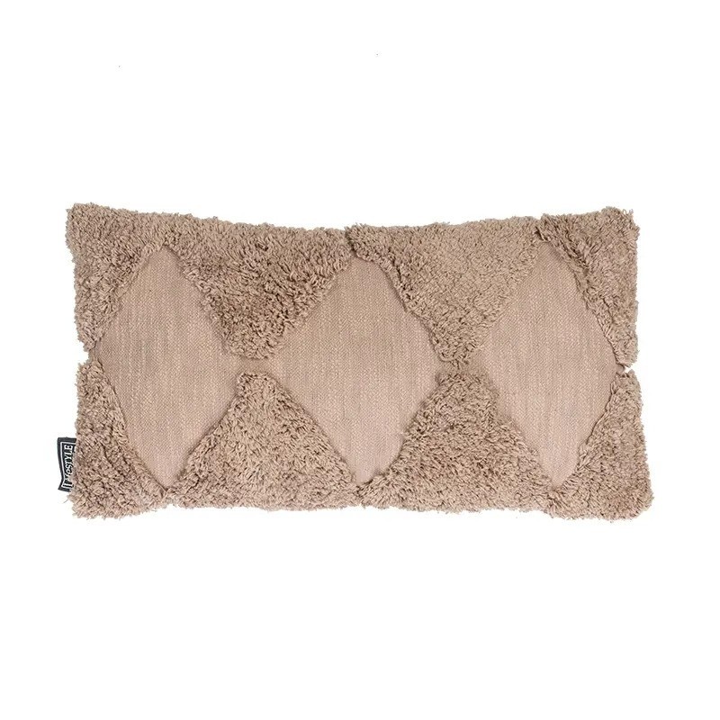 NAMIKO coussin Taupe Triangle 50x30
