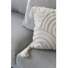 Coussin Cercles Coton Rectangulaire Blanc
