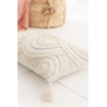 Coussin Cercles Coton Rectangulaire Blanc