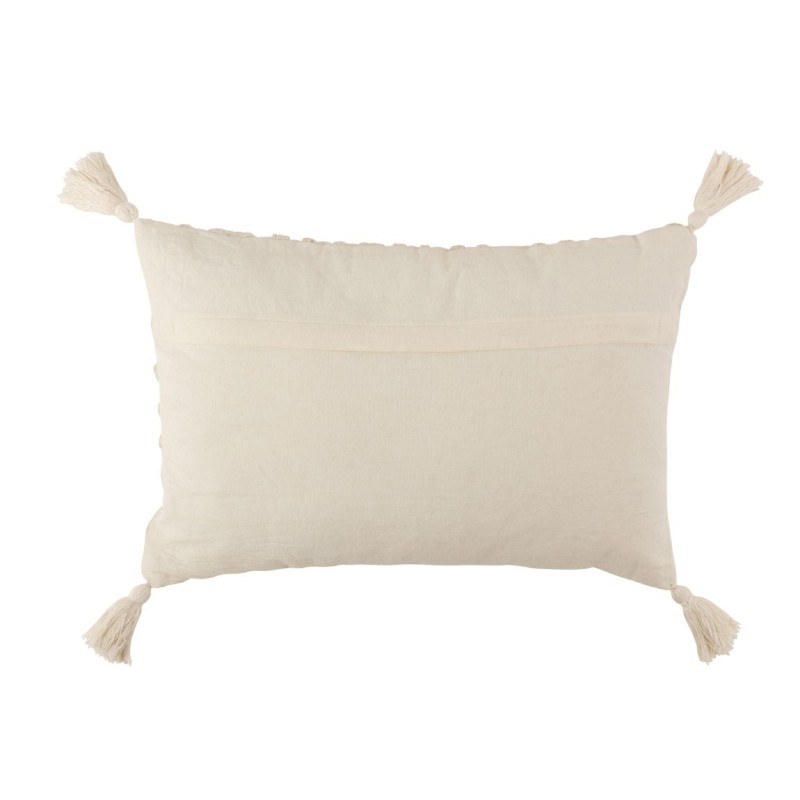 Coussin Cercles Coton Rectangulaire Blanc