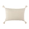 Coussin Cercles Coton Rectangulaire Blanc