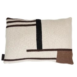 ZION Coussins Ecru,noir et Brun