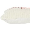 MAISON coussin tricot Blanc/Rouge