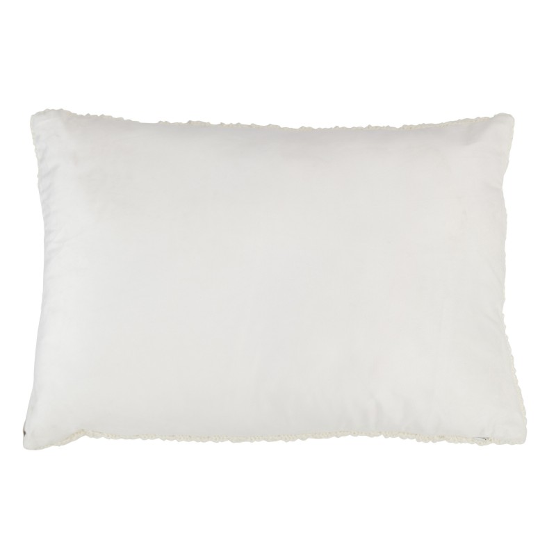 MAISON coussin tricot Blanc/Rouge