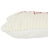 MAISON coussin tricot Blanc/Rouge