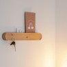 Tableau magnetique pour clés en bois