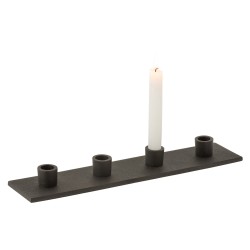 chandelier noir mat pour 4 chandelles