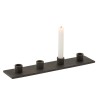 chandelier noir mat pour 4 chandelles