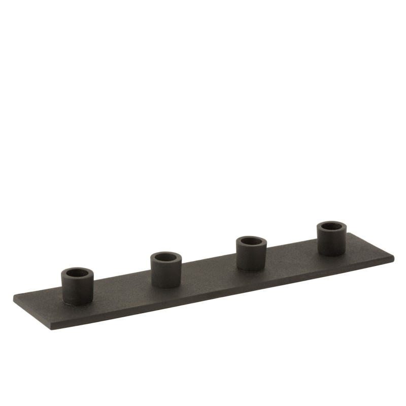 chandelier noir mat pour 4 chandelles