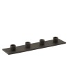 chandelier noir mat pour 4 chandelles