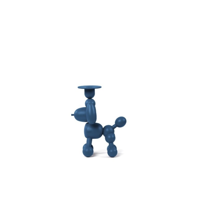CAN DOLLY Grey Blue Bougeoir Caniche