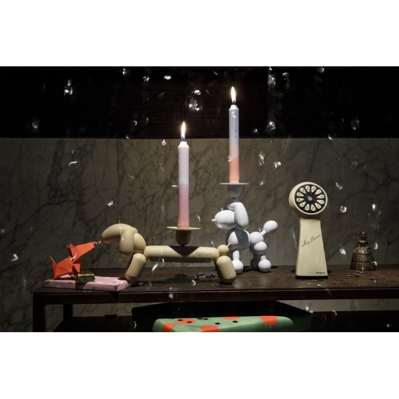 CAN DOLLY Grey Blue Bougeoir Caniche