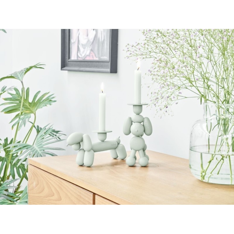 CAN DOLLY Grey Blue Bougeoir Caniche