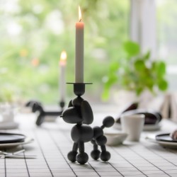 CAN DOLLY Blanc Bougeoir Caniche