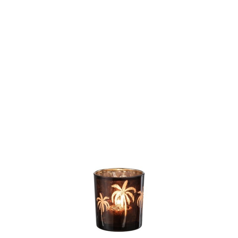 Photophore PALMIER marron Small