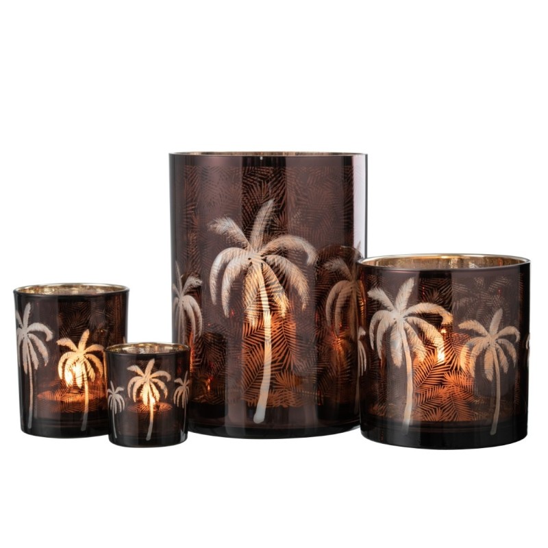 Photophore PALMIER marron Small