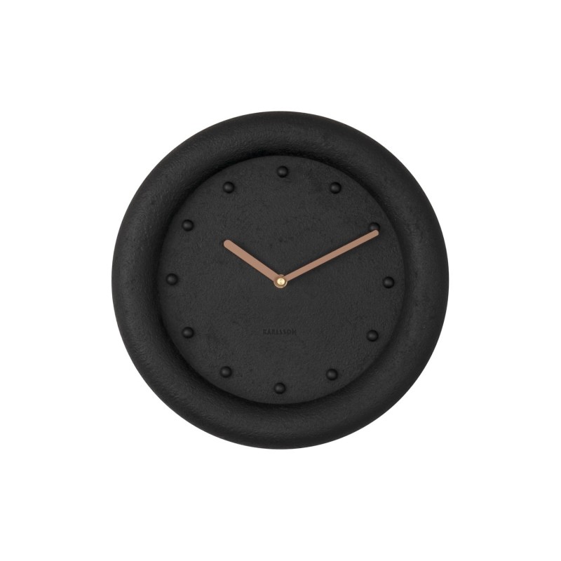 PETRA Horloge polyresine Noir