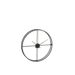 URBAN Horloge Ronde Métal Noir 80cm