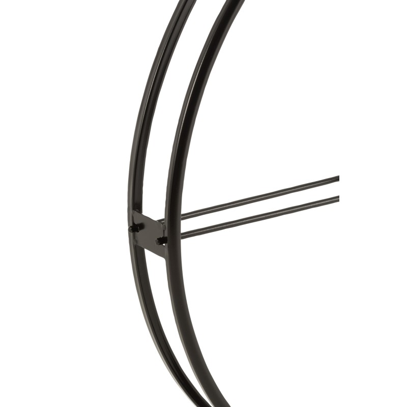 URBAN Horloge Ronde Métal Noir 80cm