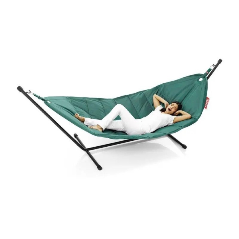 Hamac Nylon Turquoise avec rack black
