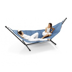Hamac Nylon Jeans Light Blue avec rack black